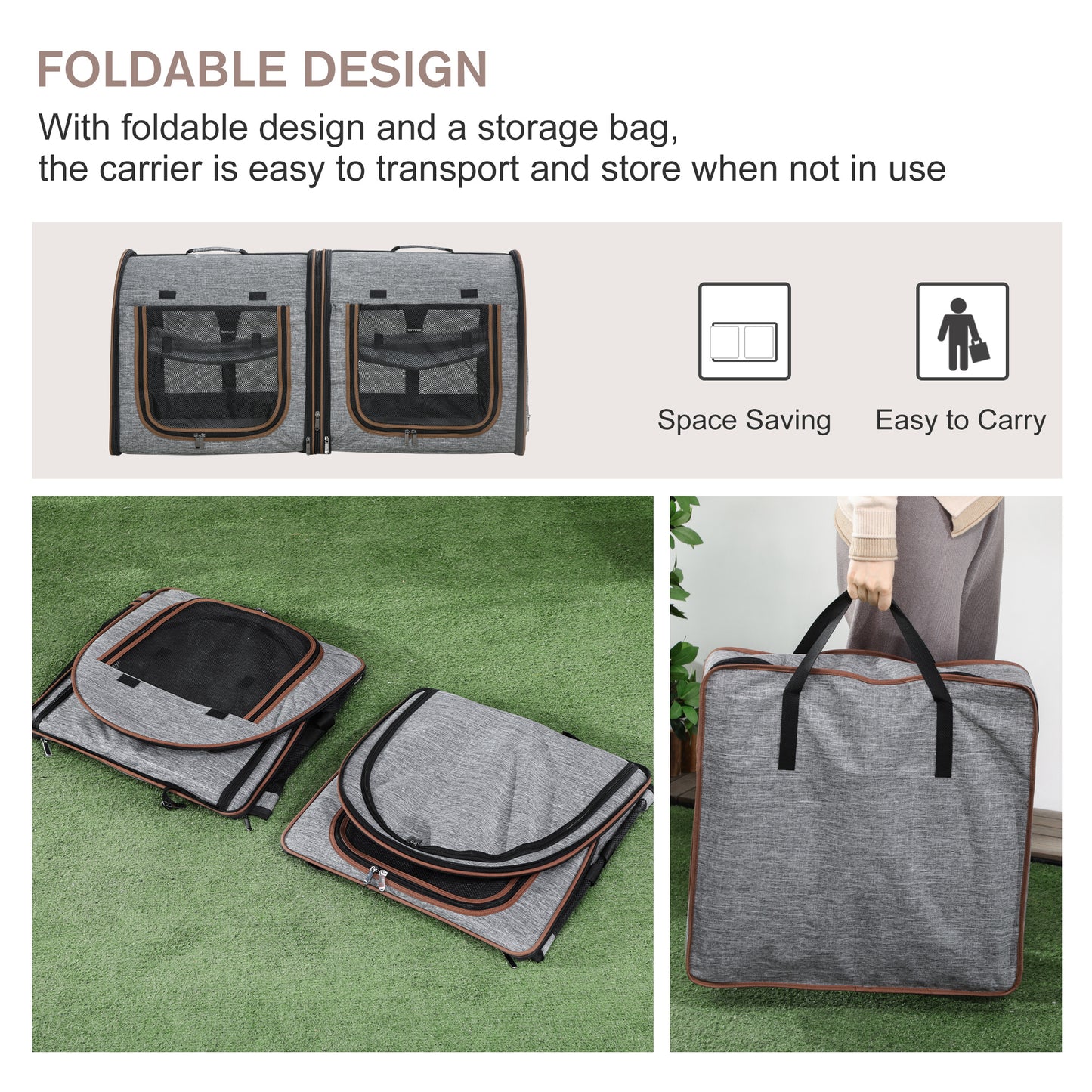 Portable Soft-sided Pet Carrier Bag