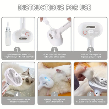 Self-Cleaning Cat & Dog Brush | Loose Hair Removal Grooming Tool