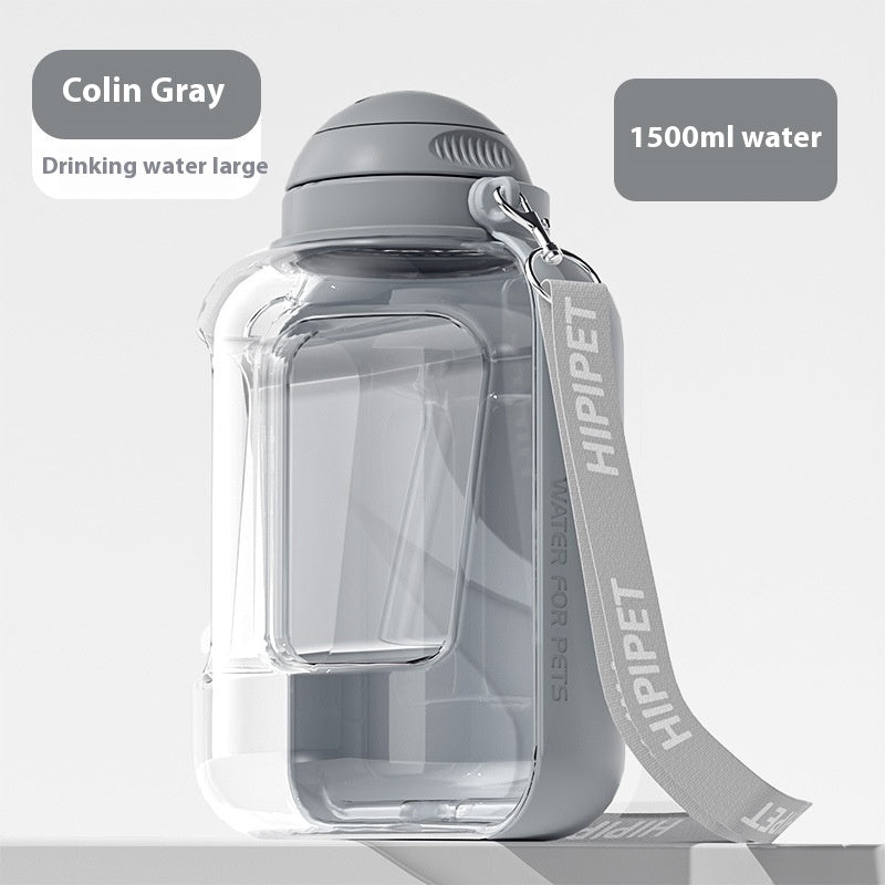 2-in-1 Portable Pet Water & Food Bottle for Dogs & Cats