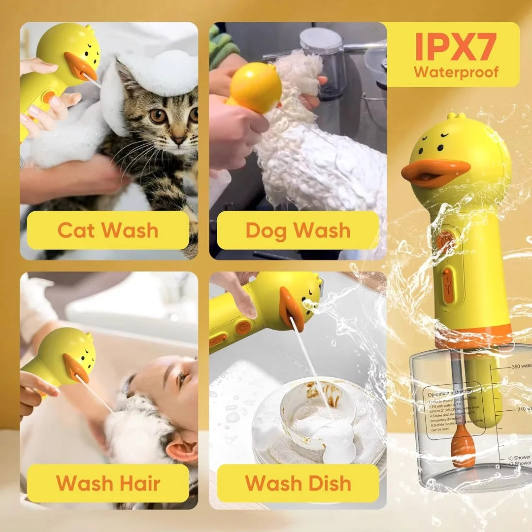 Transform Your Dog's Bath Time with the PATPET Automatic Foaming Dog Bath Brush - Soft Massage Shampoo Dispenser!