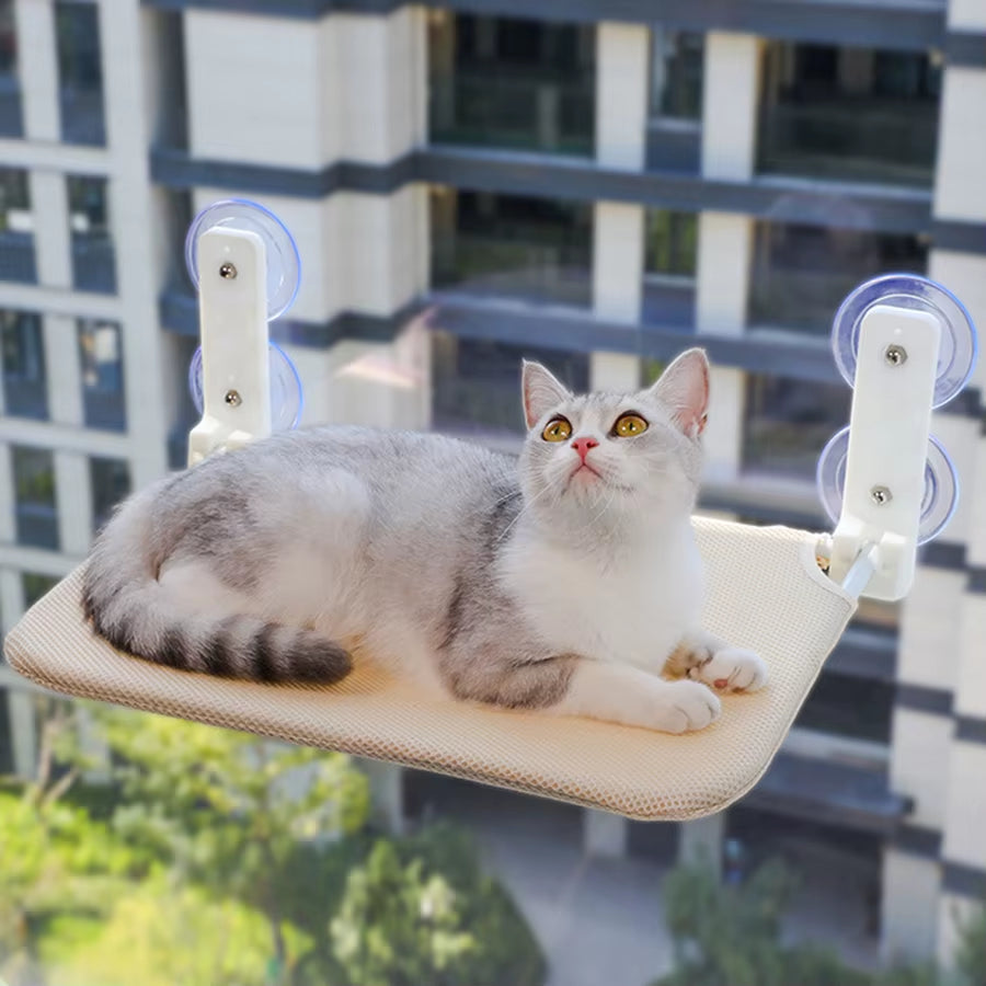 Cat Window Lounger Bed | Foldable Suction Cup Hammock for Cats