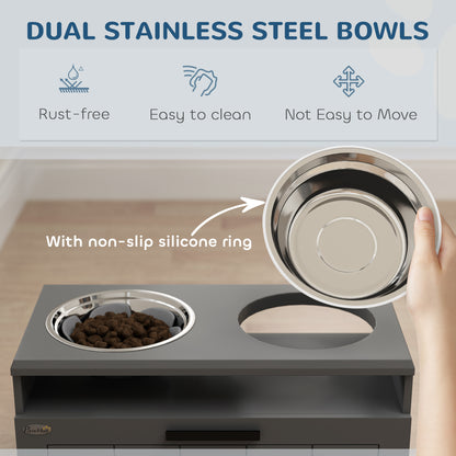 Dog Storage Drawer and Slow Feeder Mat
