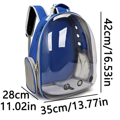 Transparent Cat Carrier Backpack | Breathable Space Capsule Travel Backpack for Cats & Small Pets