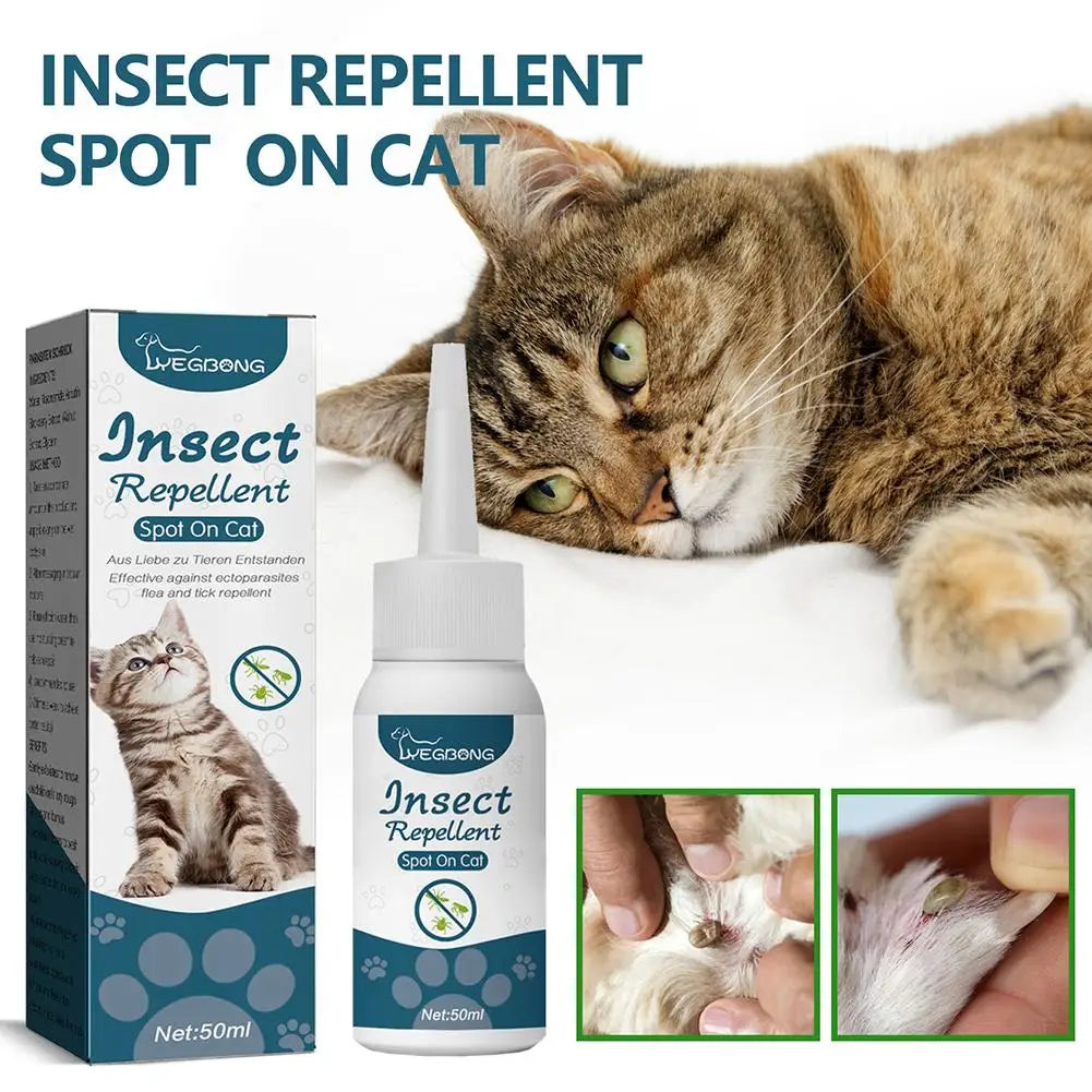Pet Flea & Tick Treatment Drops for Cats & Dogs 50ml