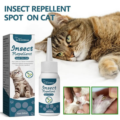 Pet Flea & Tick Treatment Drops for Cats & Dogs 50ml