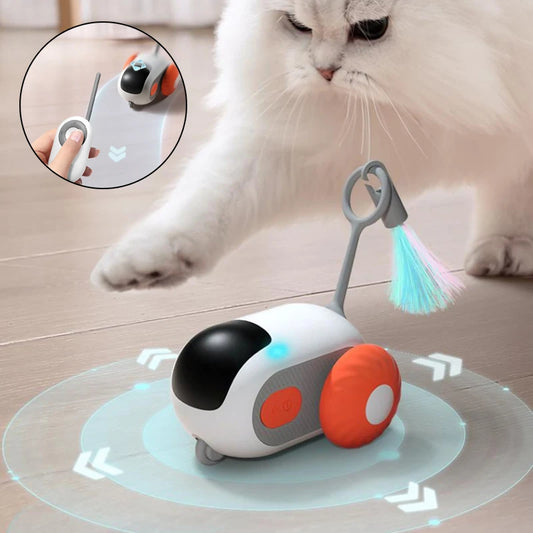 Automatic Chasing Cat Toy Car | Smart Interactive USB Rechargeable Toy