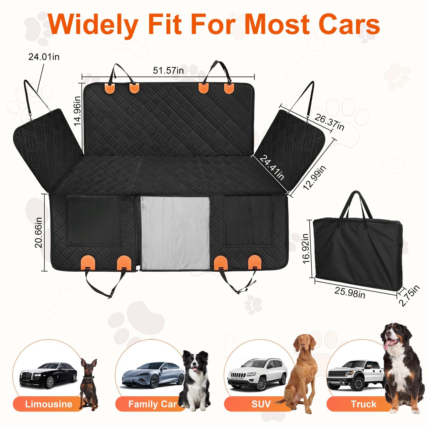 1Pc Dog Car Seat Cover