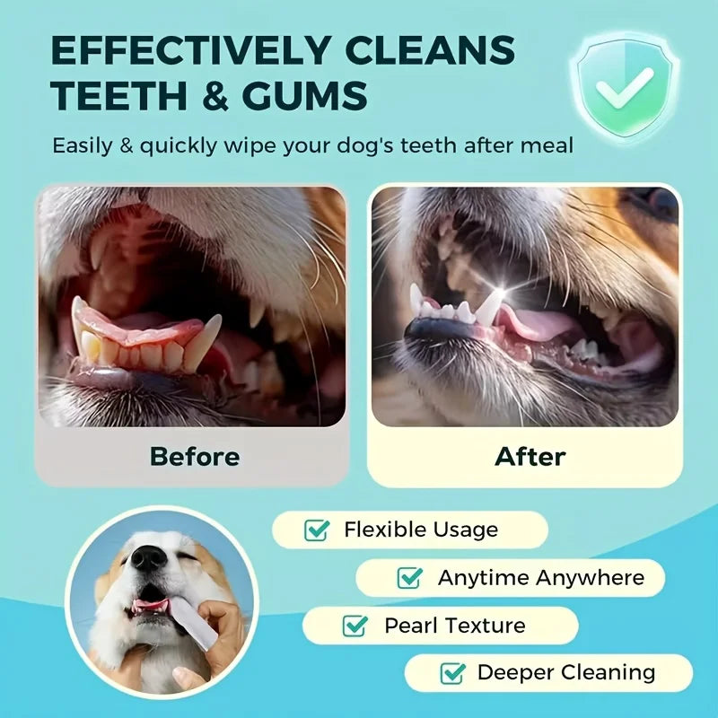 Pet Ear Finger Wipes | Gentle Ear Cleaning Wipes for Dogs & Cats