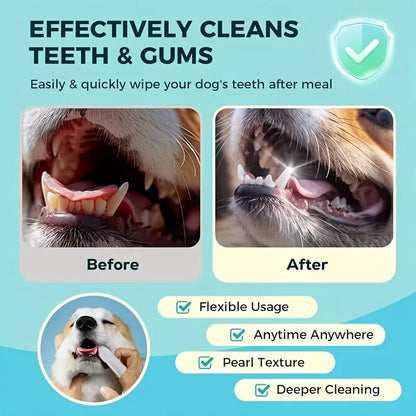 Pet Ear Finger Wipes | Gentle Ear Cleaning Wipes for Dogs & Cats