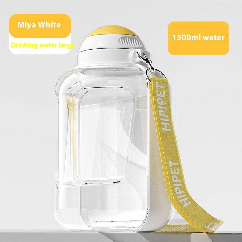 2-in-1 Portable Pet Water & Food Bottle for Dogs & Cats