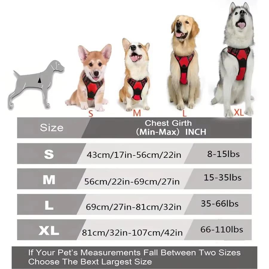 No Pull Dog Harness with Handle | Reflective Adjustable Pet Vest