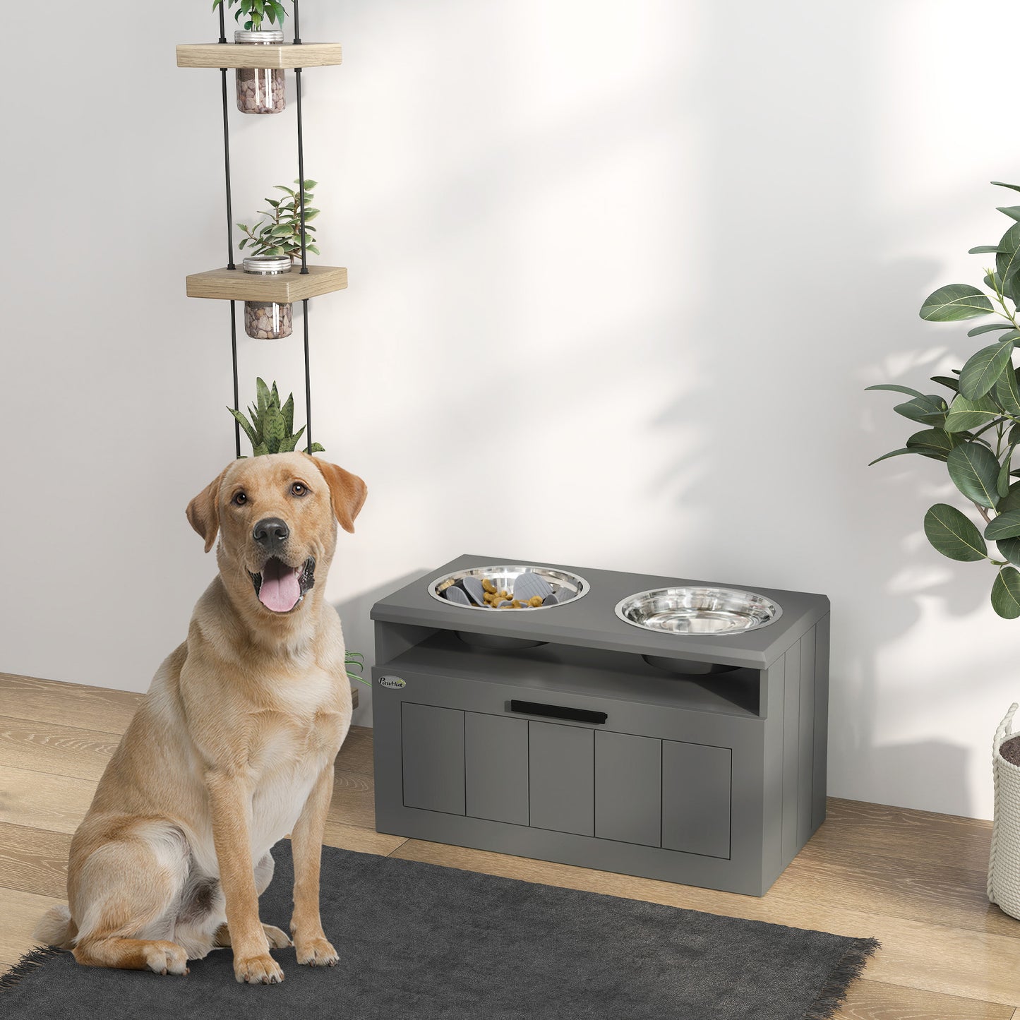 Dog Storage Drawer and Slow Feeder Mat
