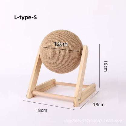 Cat Scratching Ball Toy | Sisal Scratch Post & Interactive Play Ball for Indoor Cats