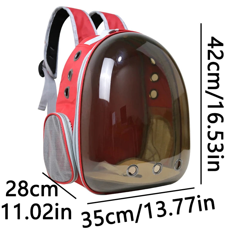 Transparent Cat Carrier Backpack | Breathable Space Capsule Travel Backpack for Cats & Small Pets