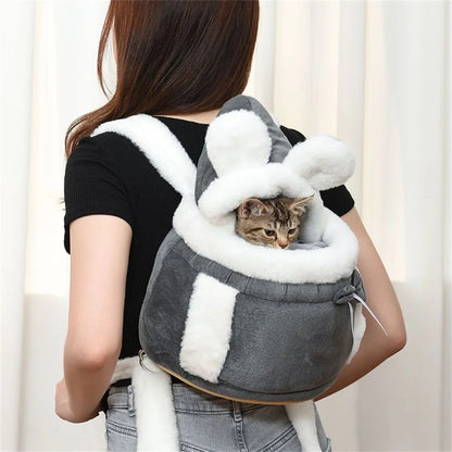 Cozy Cat Carrier Backpack | Soft Warm Travel Bag for Cats & Small Pets