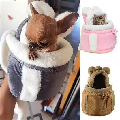 Cozy Cat Carrier Backpack | Soft Warm Travel Bag for Cats & Small Pets