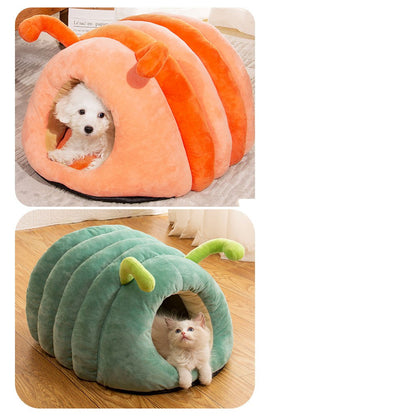 Winter Plush Pet Bed – Warm, Soft Sleeping Bed for Dogs & Cats