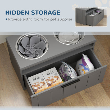 Dog Storage Drawer and Slow Feeder Mat