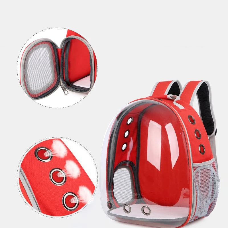 Transparent Cat Carrier Backpack | Breathable Space Capsule Travel Backpack for Cats & Small Pets