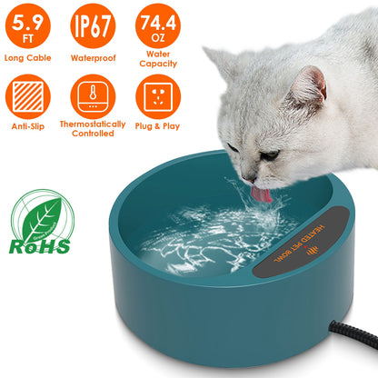 1Pc Heated Water Bowl