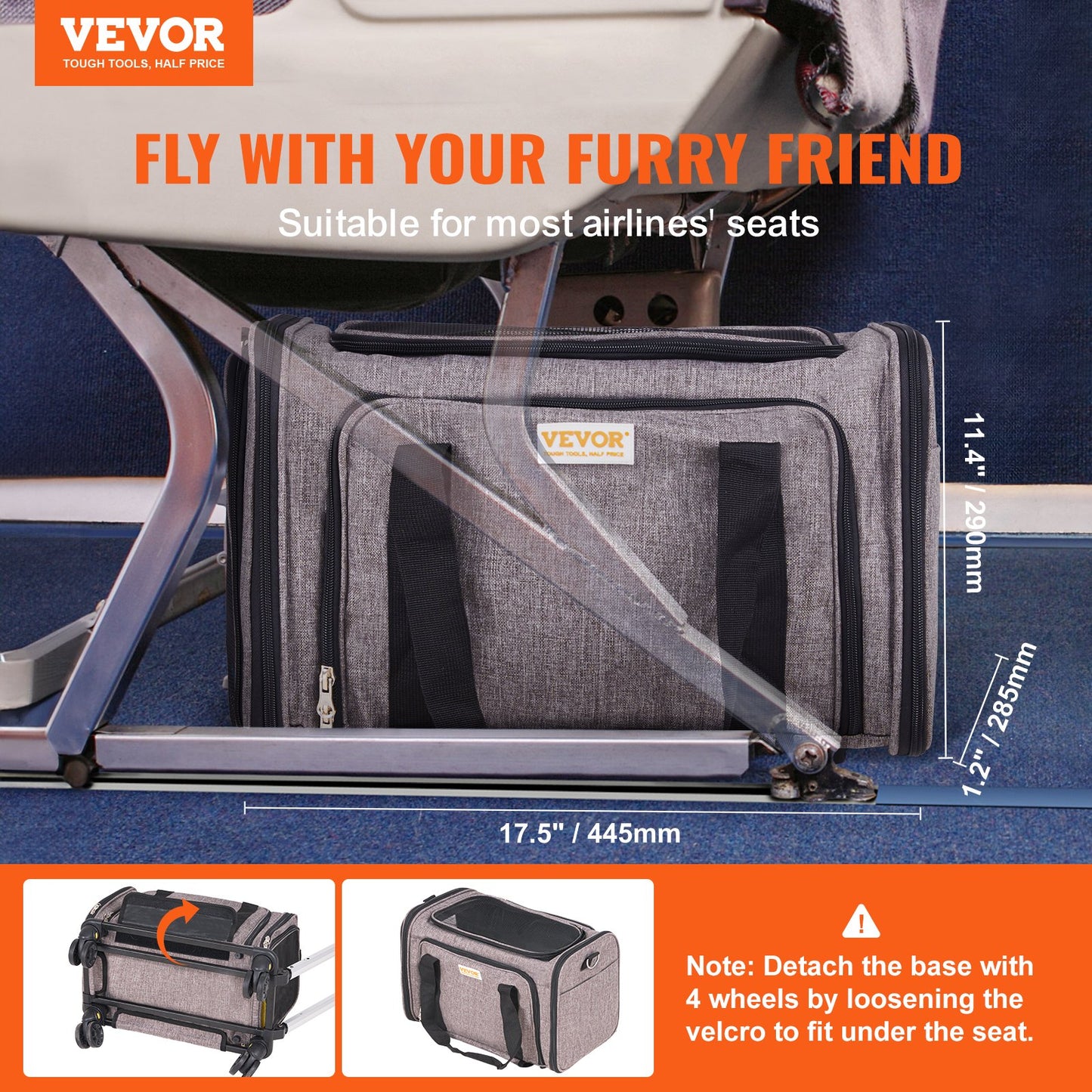 Airline Approved Rolling Pet Carrier