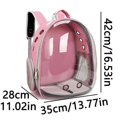 Transparent Cat Carrier Backpack | Breathable Space Capsule Travel Backpack for Cats & Small Pets