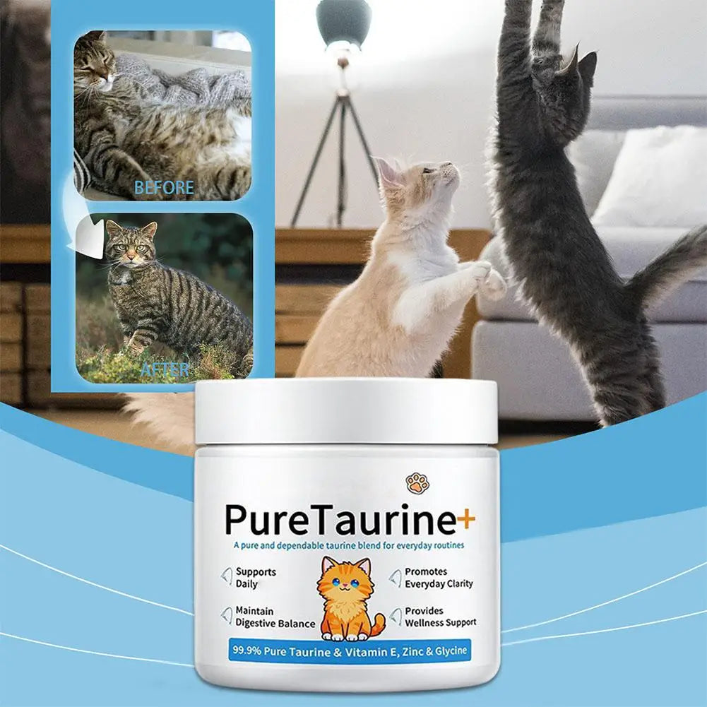 Pure Taurine Powder for Cats | Daily Feline Nutritional Supplement (200g)