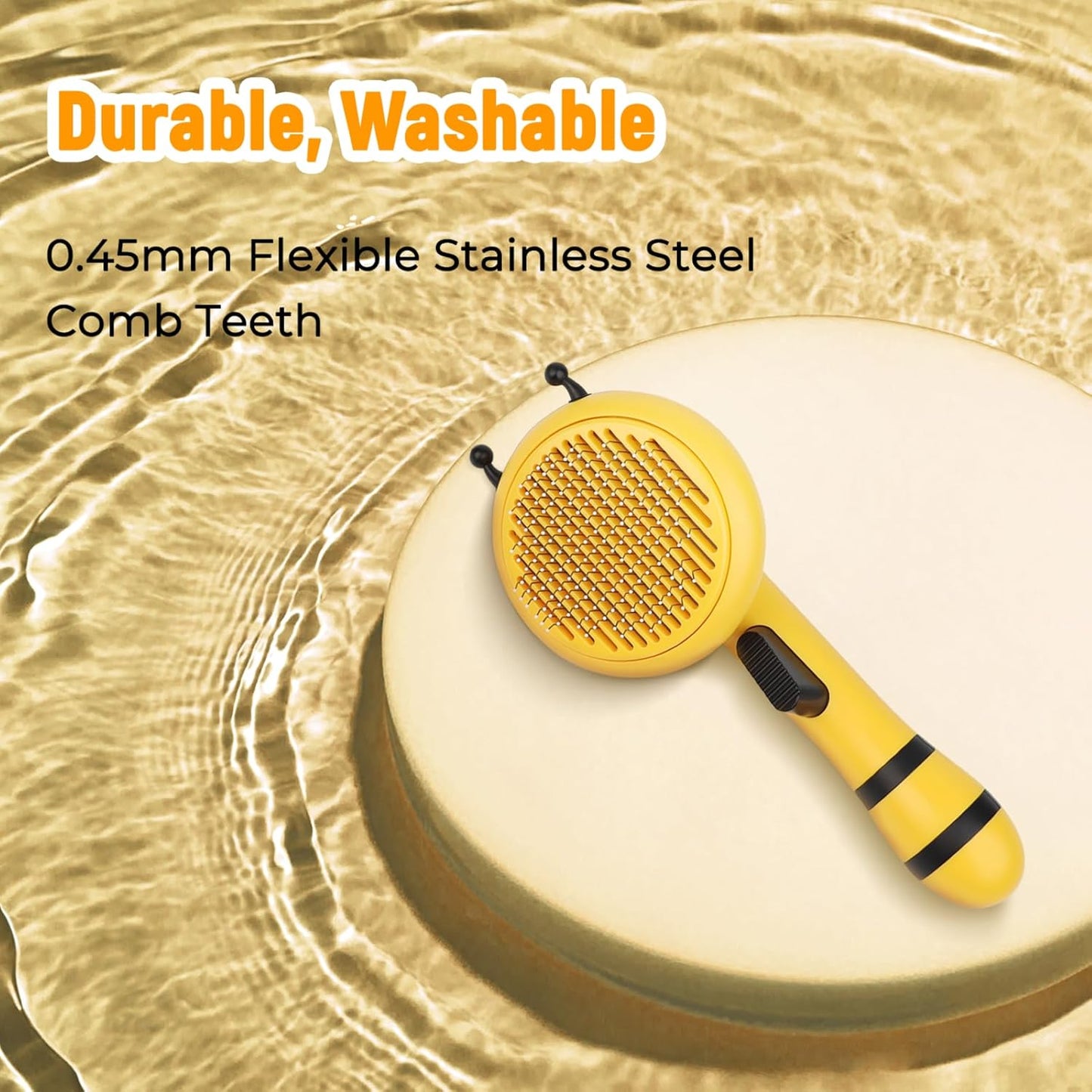 New Bee-Shaped Self-Cleaning Cat Brush