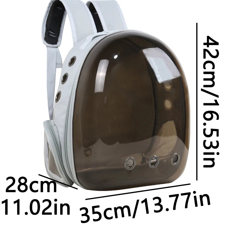 Transparent Cat Carrier Backpack | Breathable Space Capsule Travel Backpack for Cats & Small Pets