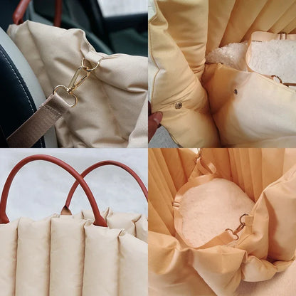 The Paw Purrse™ | Luxury Cat Carrier Tote Bag for Stylish Pet Travel