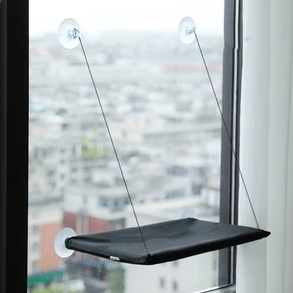 Fold-Up Cat Window Hammock | Elevated Window Perch Bed for Indoor Cats