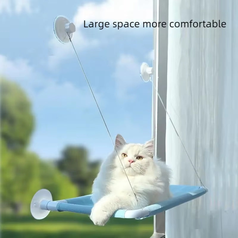 Fold-Up Cat Window Hammock | Elevated Window Perch Bed for Indoor Cats