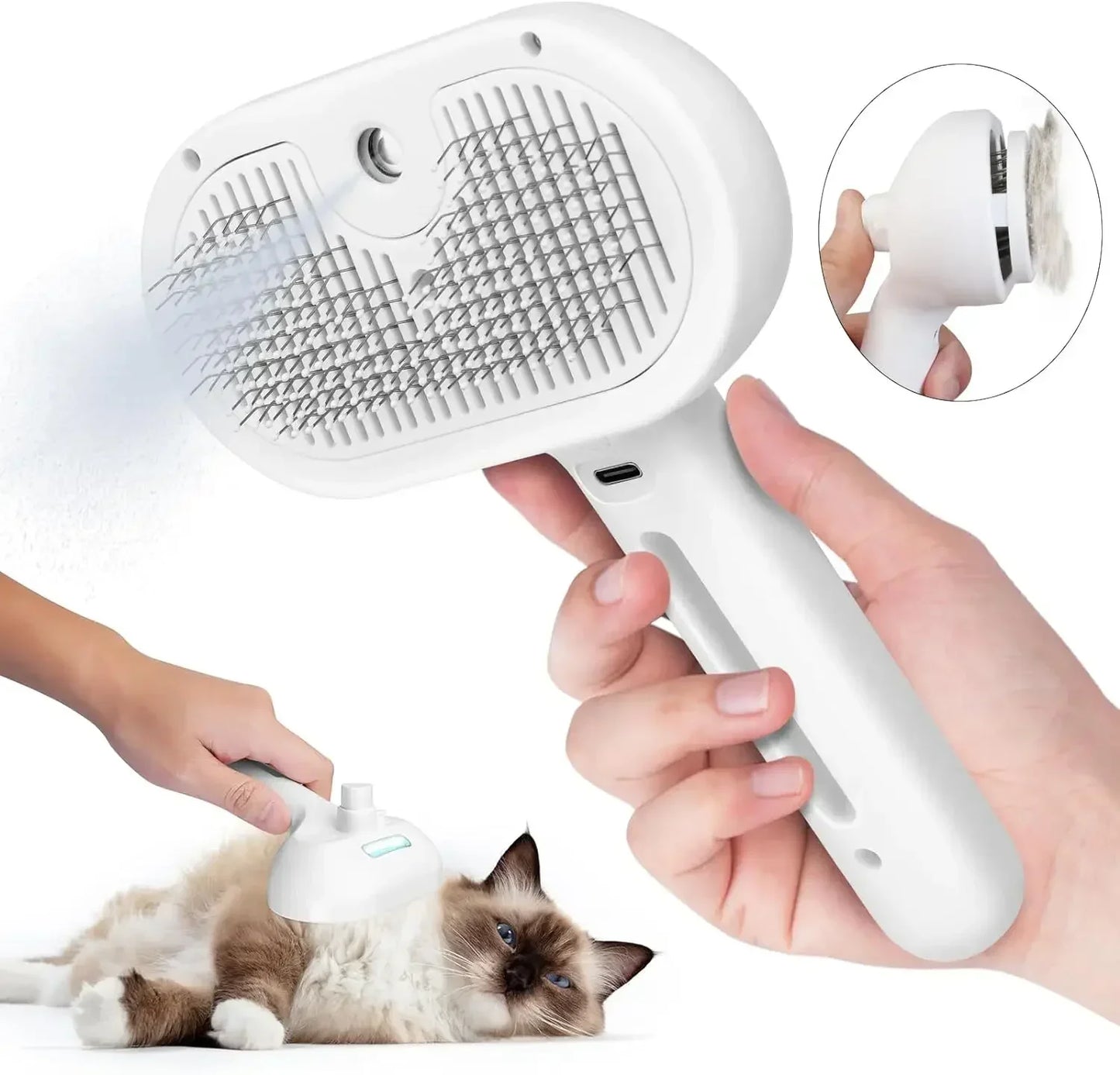 Self-Cleaning Cat & Dog Brush | Loose Hair Removal Grooming Tool