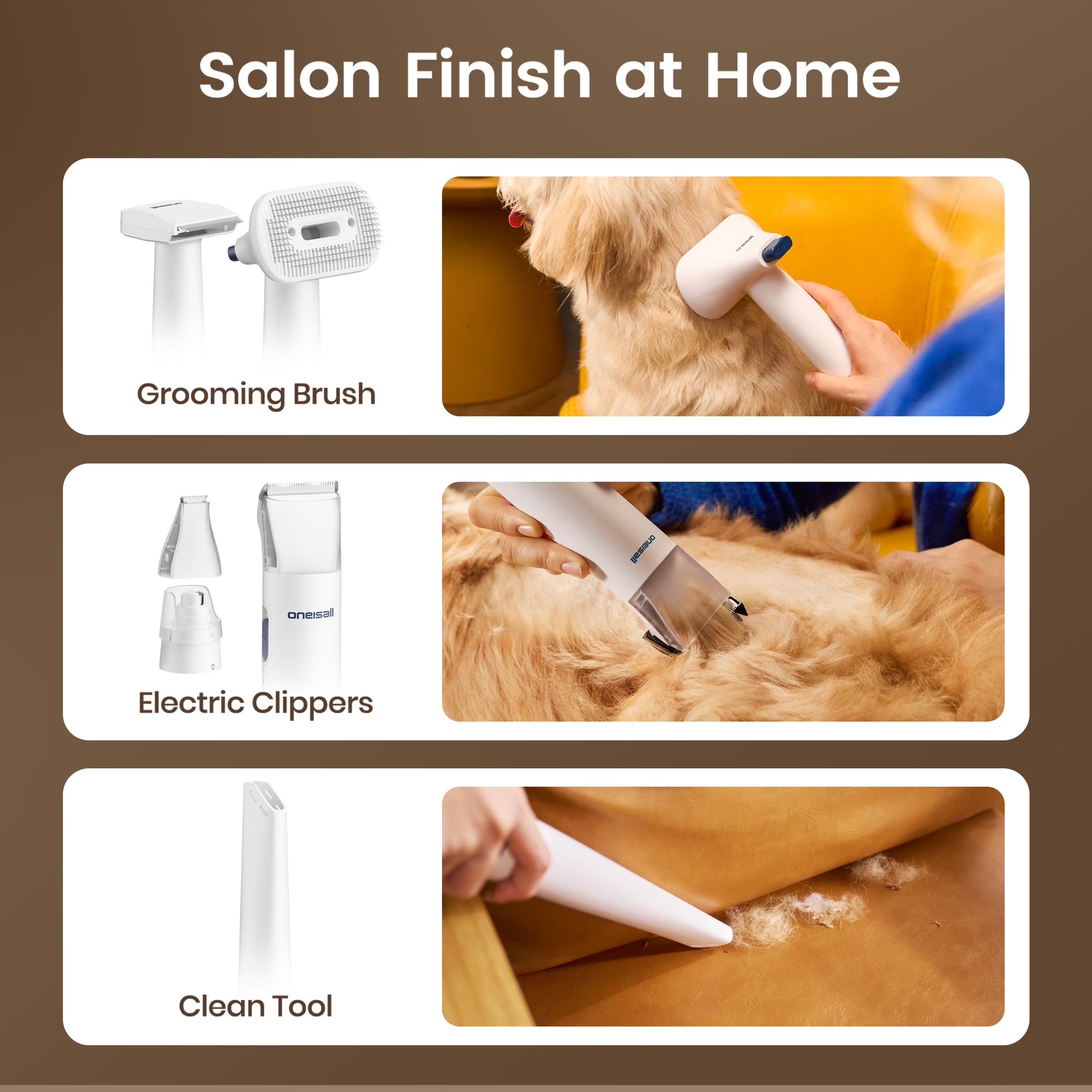 Dog Grooming Vacuum Kit 15000Pa with Clippers