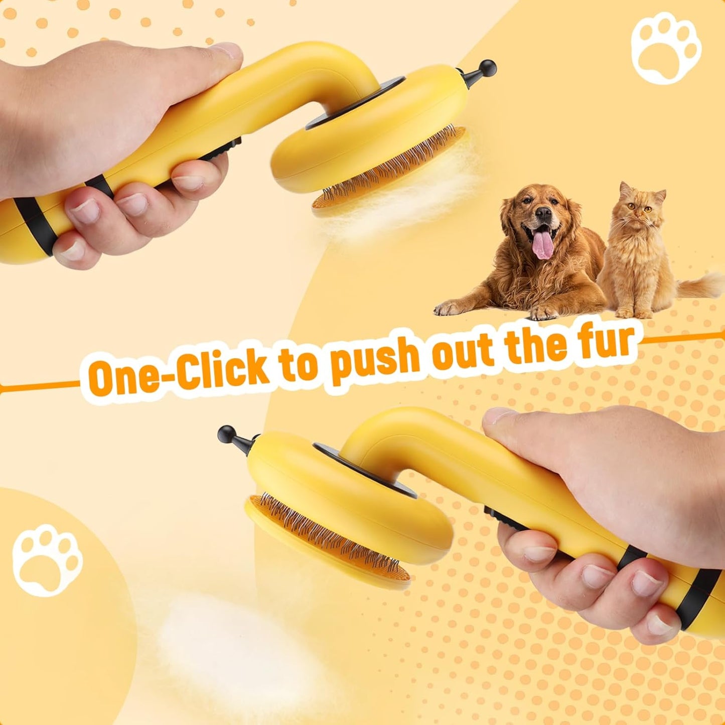 New Bee-Shaped Self-Cleaning Cat Brush
