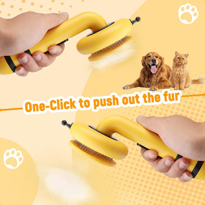 New Bee-Shaped Self-Cleaning Cat Brush
