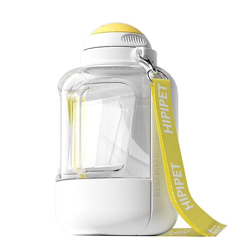 2-in-1 Portable Pet Water & Food Bottle for Dogs & Cats