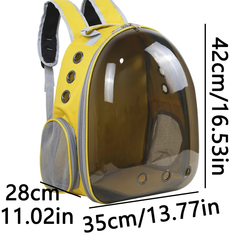 Transparent Cat Carrier Backpack | Breathable Space Capsule Travel Backpack for Cats & Small Pets