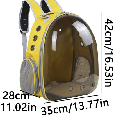 Transparent Cat Carrier Backpack | Breathable Space Capsule Travel Backpack for Cats & Small Pets