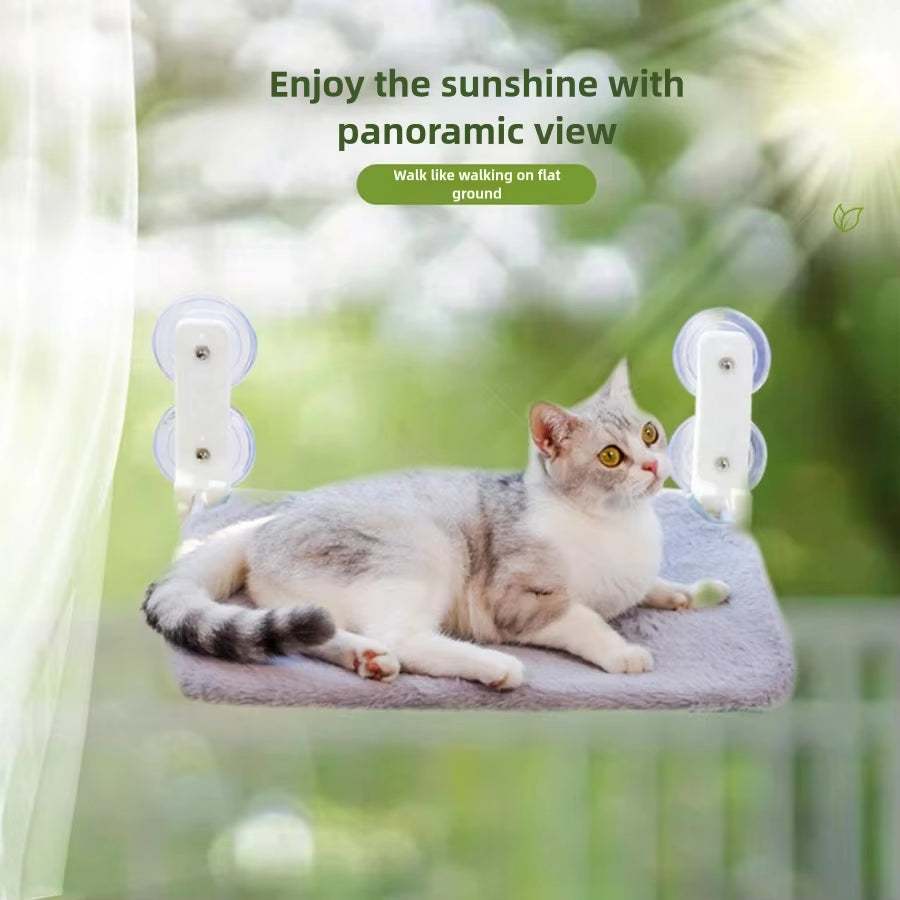 Cat Window Lounger Bed | Foldable Suction Cup Hammock for Cats