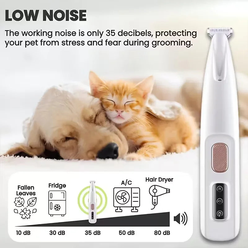 Rechargeable Pet Nail Grinder | Professional Cat & Dog Claw Trimmer