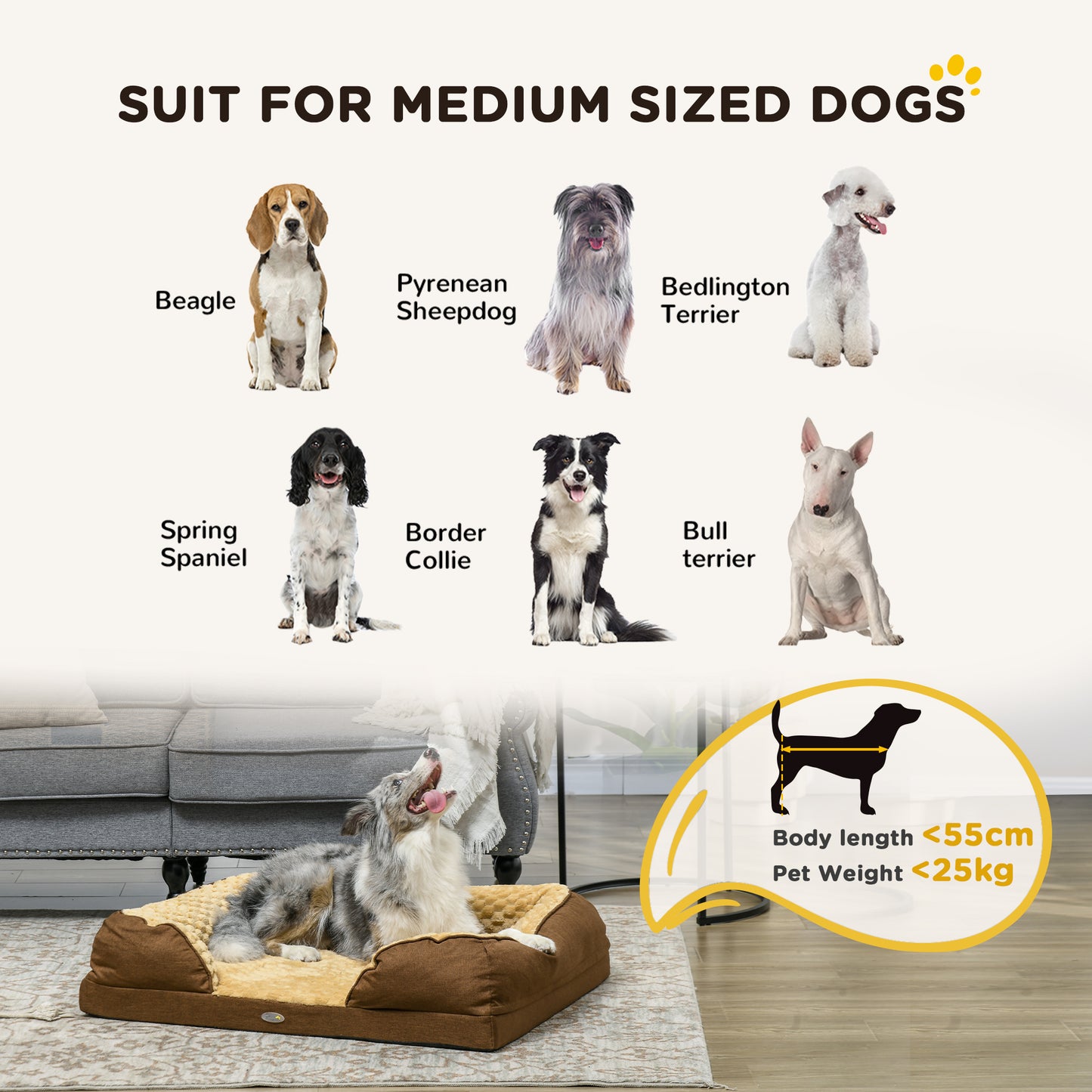 Paw Hut Calming Dog Bed
