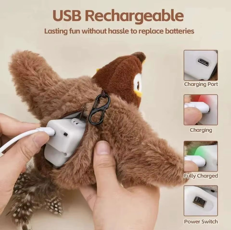 Interactive Cat Feather Toy | Automatic Wand Teaser for Indoor Cats