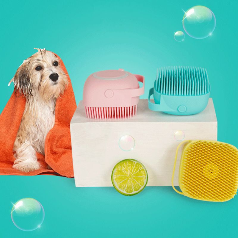 New Soft Silicone Bristles Cat Dog Bath Brus