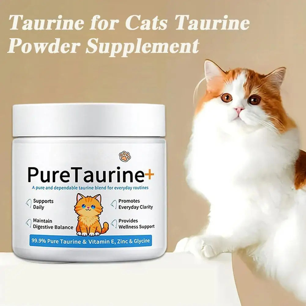 Pure Taurine Powder for Cats | Daily Feline Nutritional Supplement (200g)