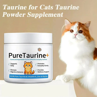 Pure Taurine Powder for Cats | Daily Feline Nutritional Supplement (200g)
