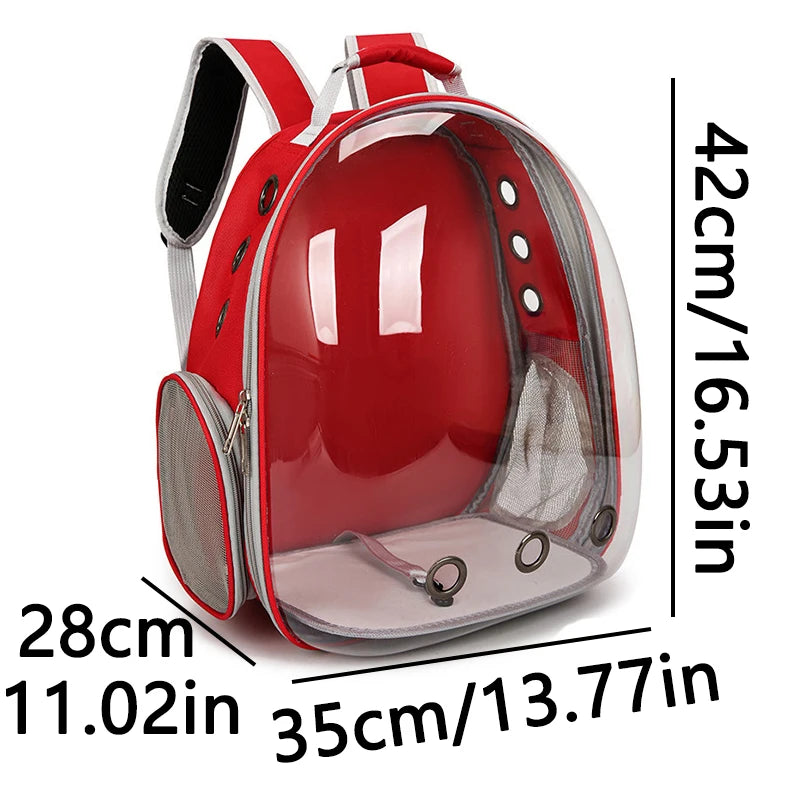 Transparent Cat Carrier Backpack | Breathable Space Capsule Travel Backpack for Cats & Small Pets
