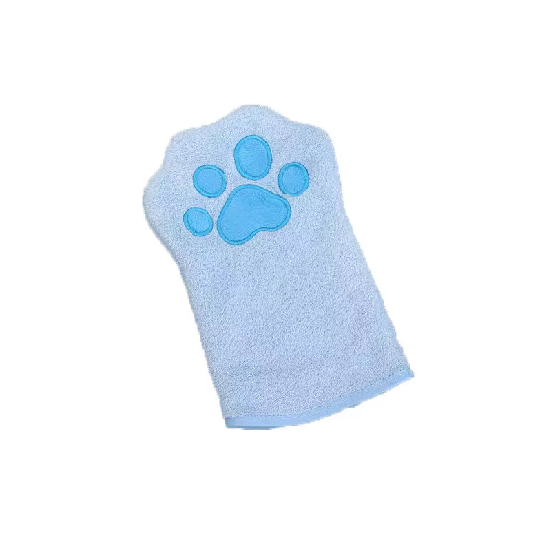 Pet Grooming Drying Glove | Super Absorbent Cat & Dog Paw Towel Mitt