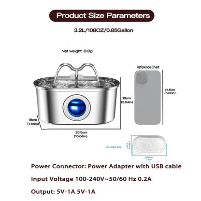 3.2L Cowhorn Model Pet Water Dispenser