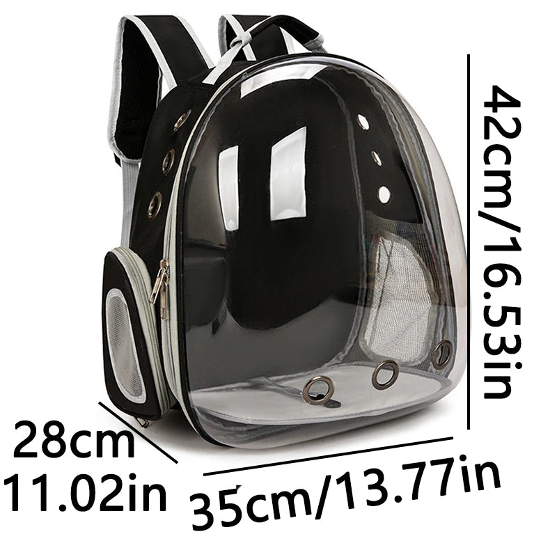 Transparent Cat Carrier Backpack | Breathable Space Capsule Travel Backpack for Cats & Small Pets